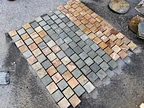 Mixed Grey Quartzite Cobblestone Driveway Stepping Pavers in China